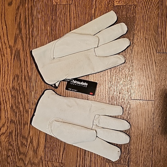 New stained 3M men's leather gloves with thinsulate - Picture 6 of 12